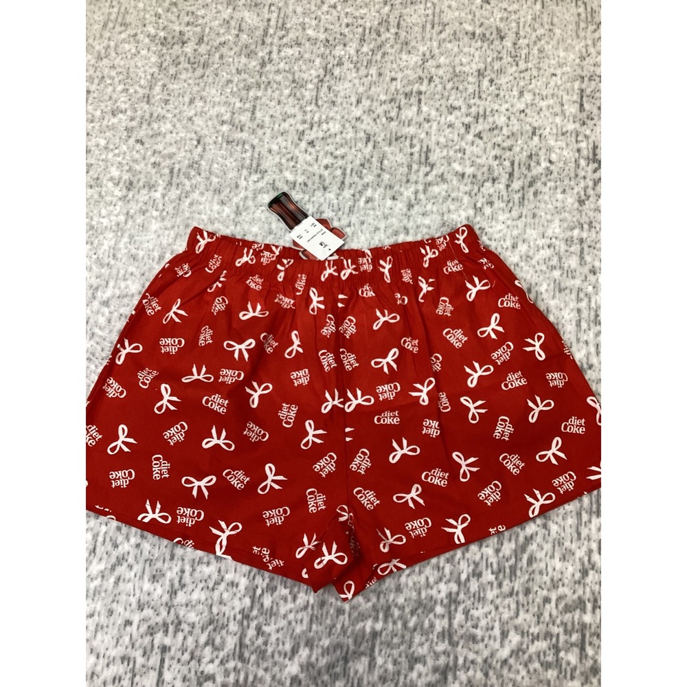 Diet Coke Red Bow Print Pajama Shorts Women Medium NWT T004051001